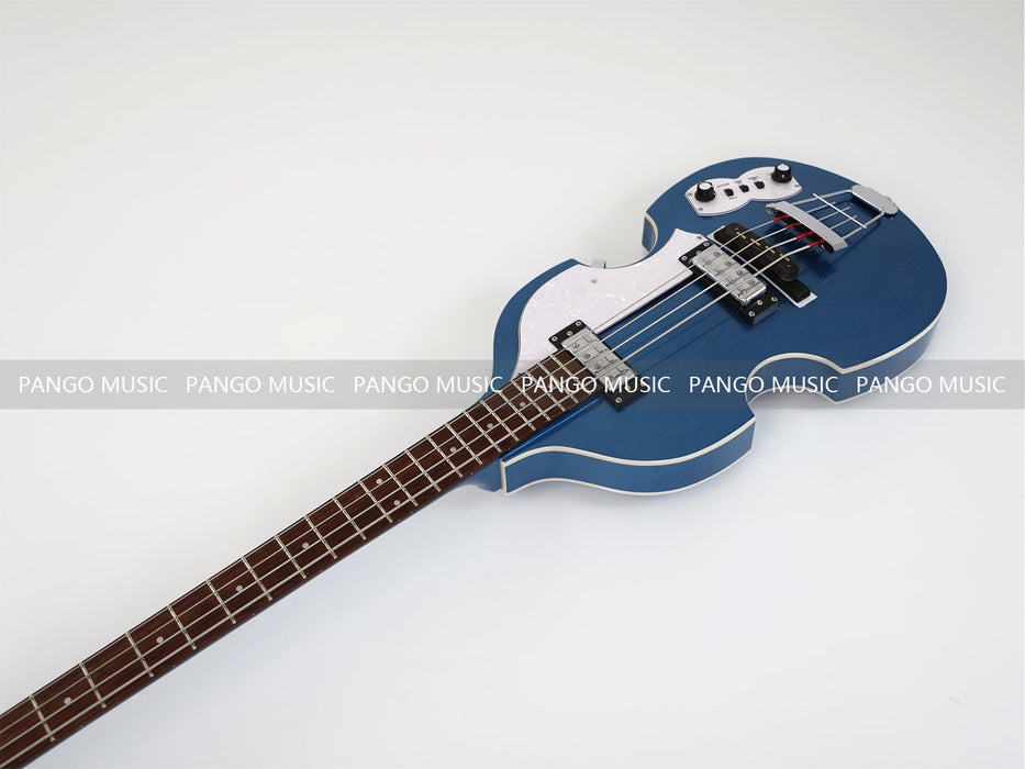 PPEQ 4 Strings Semi Hollow Violin Electric Bass Guitar with Metallic Sparkling Finish  (PHY-109)