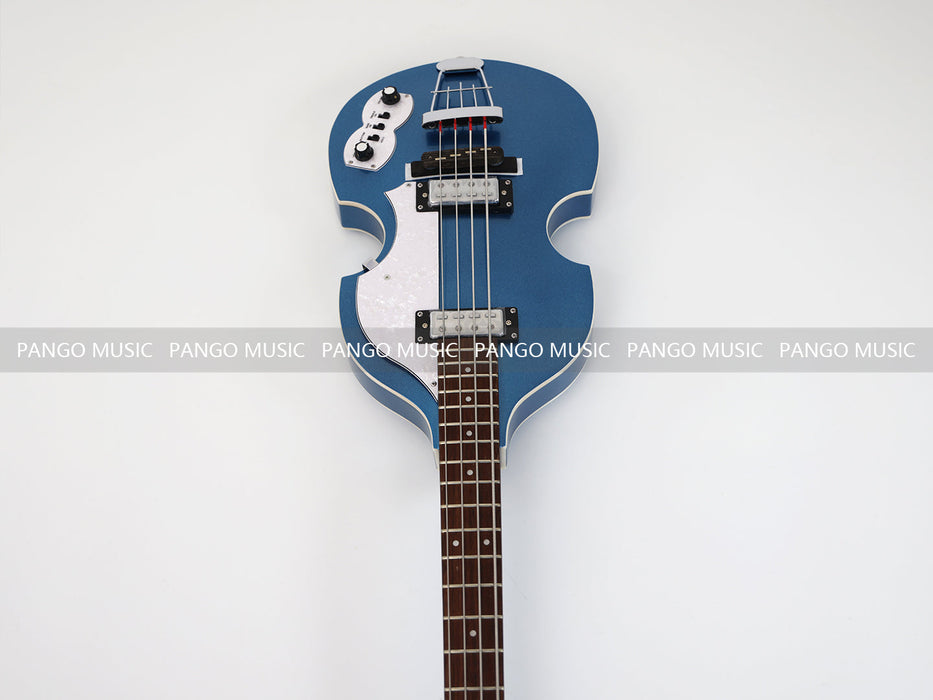 PPEQ 4 Strings Semi Hollow Violin Electric Bass Guitar with Metallic Sparkling Finish  (PHY-109)