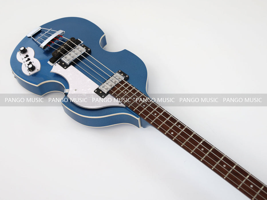 PPEQ 4 Strings Semi Hollow Violin Electric Bass Guitar with Metallic Sparkling Finish  (PHY-109)