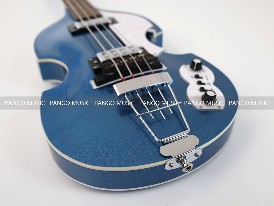 PPEQ 4 Strings Semi Hollow Violin Electric Bass Guitar with Metallic Sparkling Finish  (PHY-109)