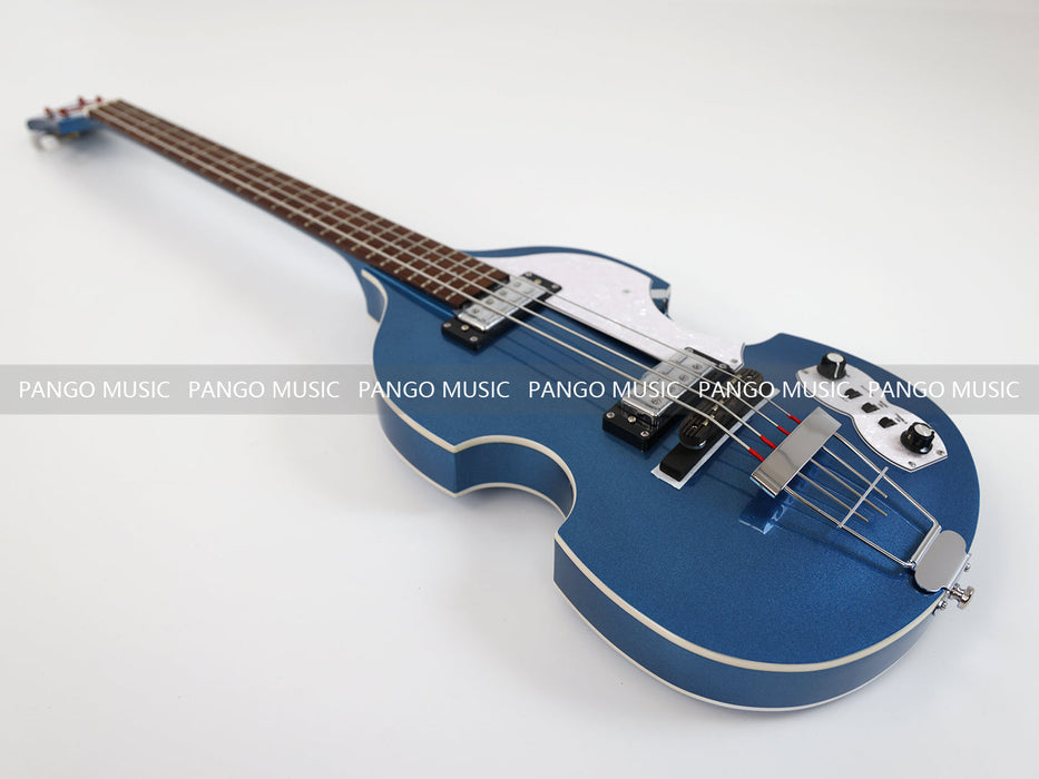 PPEQ 4 Strings Semi Hollow Violin Electric Bass Guitar with Metallic Sparkling Finish  (PHY-109)