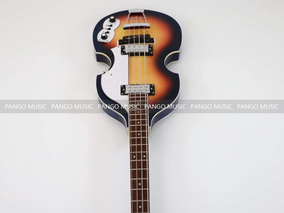 PPEQ 4 Strings Semi Hollow Violin Style Electric Bass Guitar (PHY-108)