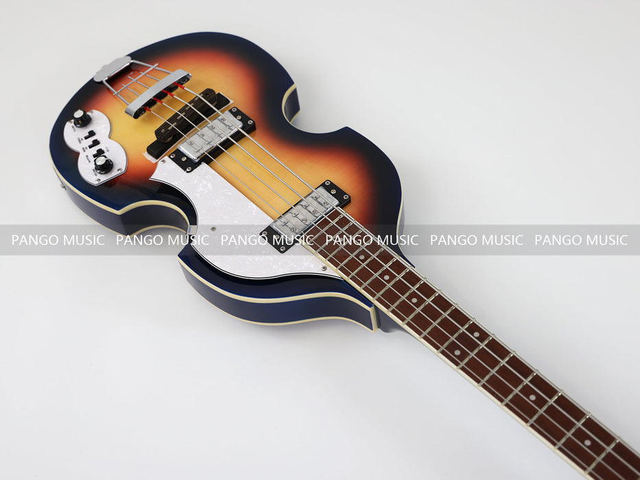 PPEQ 4 Strings Semi Hollow Violin Style Electric Bass Guitar (PHY-108)