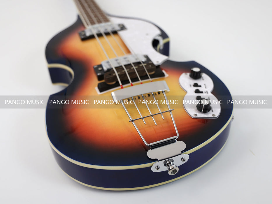 PPEQ 4 Strings Semi Hollow Violin Style Electric Bass Guitar (PHY-108)