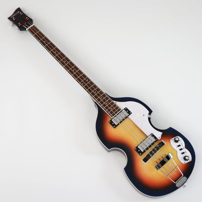 PPEQ 4 Strings Semi Hollow Violin Style Electric Bass Guitar (PHY-108)