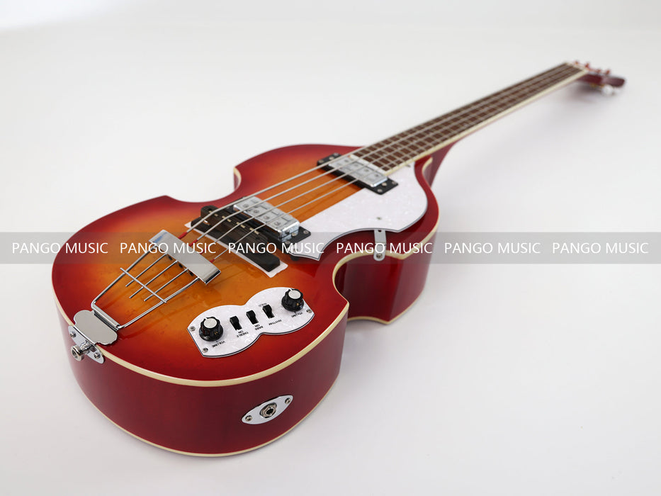 PPEQ 4 Strings Semi Hollow Violin Style Electric Bass Guitar (PHY-125)