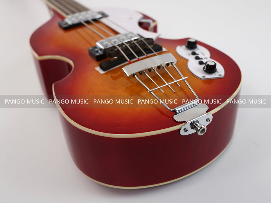 PPEQ 4 Strings Semi Hollow Violin Style Electric Bass Guitar (PHY-125)