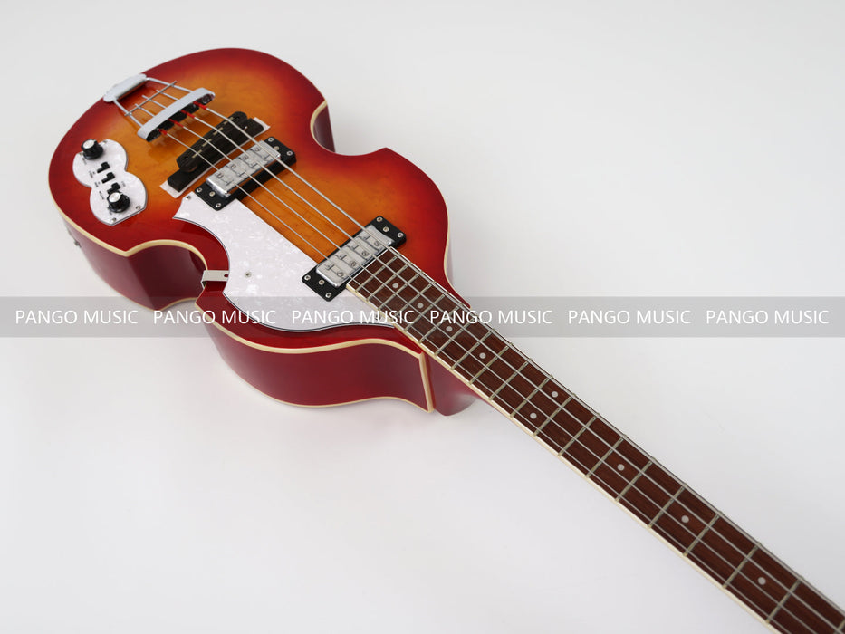 PPEQ 4 Strings Semi Hollow Violin Style Electric Bass Guitar (PHY-125)