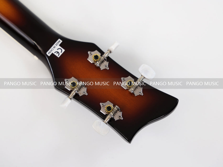 PPEQ 4 Strings Semi Hollow Violin Style Fretless Electric Bass Guitar with Ebony Fretboard (PHY-137)