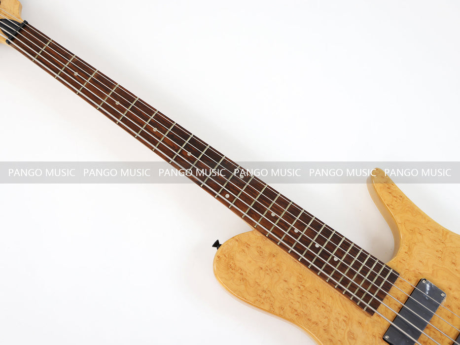 5 Strings Ash wood Body Electric Bass Guitar with Birdseye Maple Top (GKS-082)