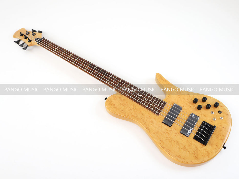 5 Strings Ash wood Body Electric Bass Guitar with Birdseye Maple Top (GKS-082)