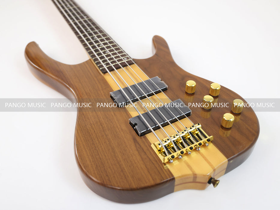 5 Strings Neck Through Walnut Body Electric Bass Guitar (GKS-068)