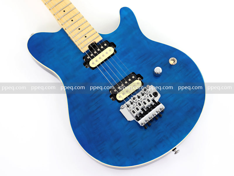 6-String AX40 Style Electric Guitar with Gloss Transparent Blue Finish (GKS-102)