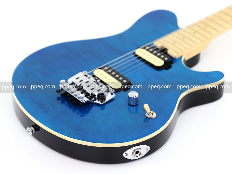 6-String AX40 Style Electric Guitar with Gloss Transparent Blue Finish (GKS-102)