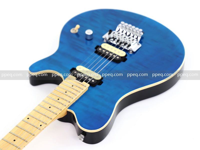 6-String AX40 Style Electric Guitar with Gloss Transparent Blue Finish (GKS-102)