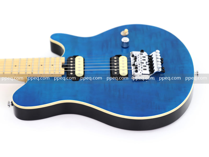 6-String AX40 Style Electric Guitar with Gloss Transparent Blue Finish (GKS-102)