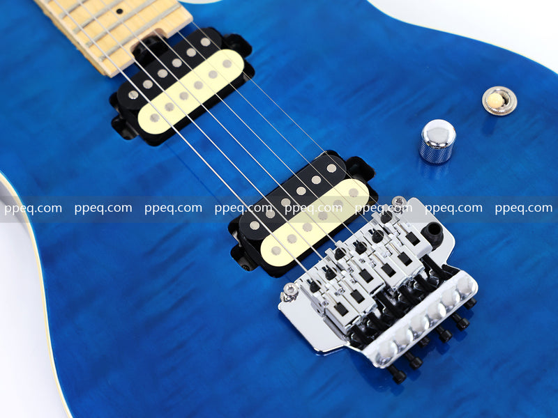 6-String AX40 Style Electric Guitar with Gloss Transparent Blue Finish (GKS-102)