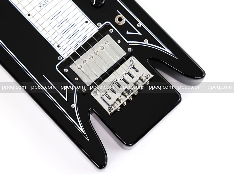 6-String Black Lap Steel Guitar with Gloss Finish (HY-2529)