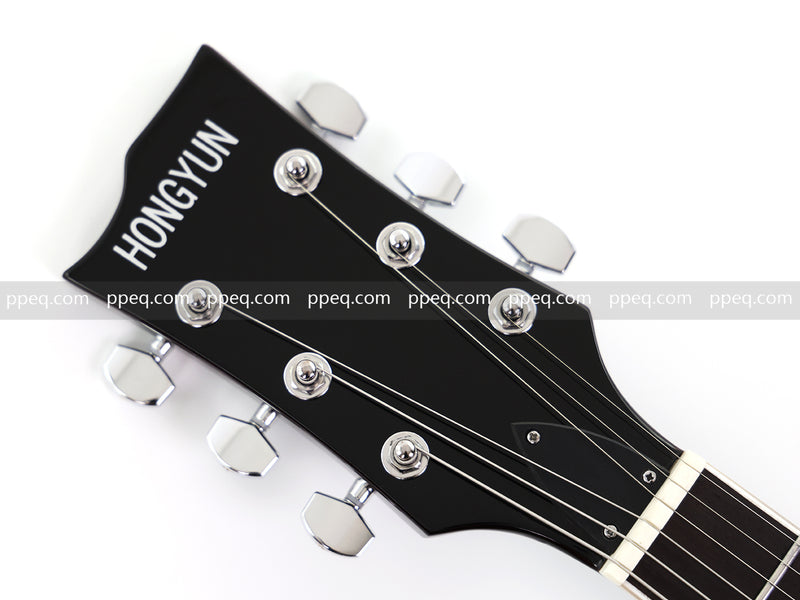 6-String ES-Style Semi-Hollow Body Electric Guitar with Spalted Maple Veneer Top (HY-2507)