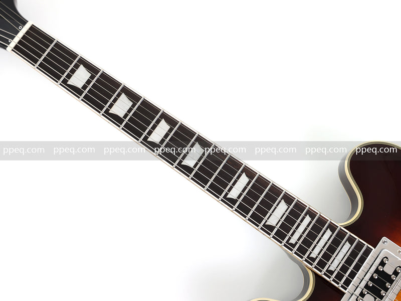 6-String ES-Style Semi-Hollow Body Electric Guitar with Spalted Maple Veneer Top (HY-2507)