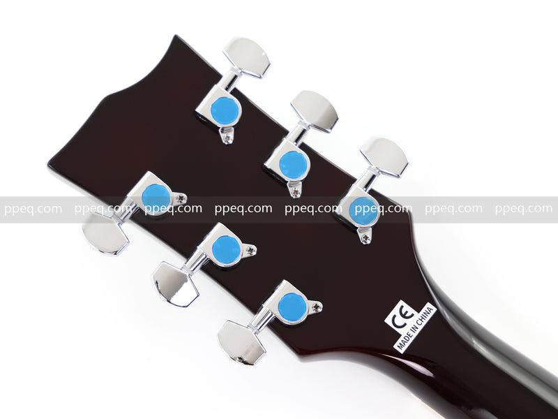 6-String ES-Style Semi-Hollow Body Electric Guitar with Spalted Maple Veneer Top (HY-2507)