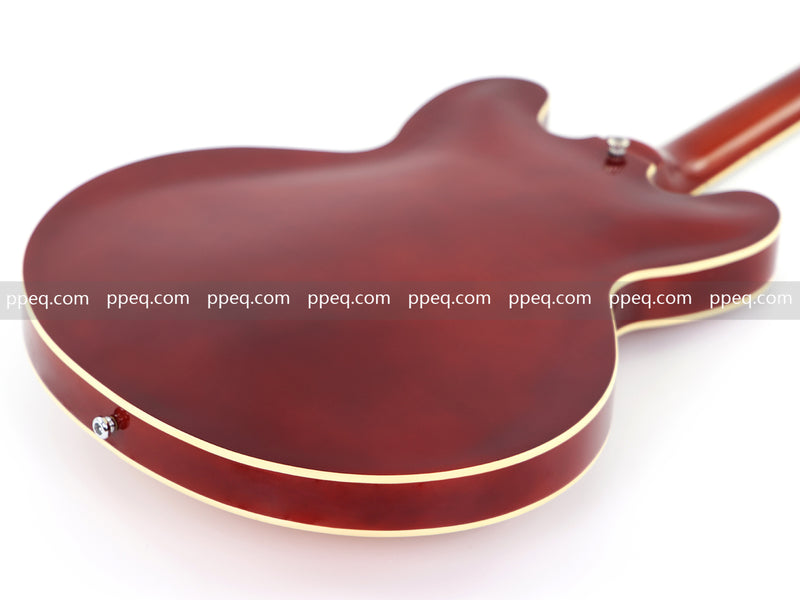 6-String ES-Style Semi-Hollow Body Electric Guitar with Sunburst Gloss Finish (HY-2502)