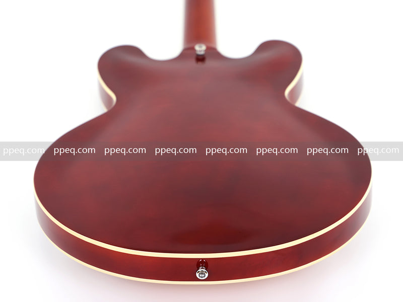 6-String ES-Style Semi-Hollow Body Electric Guitar with Sunburst Gloss Finish (HY-2502)