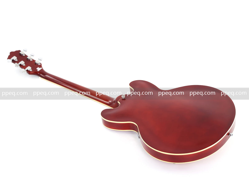 6-String ES-Style Semi-Hollow Body Electric Guitar with Sunburst Gloss Finish (HY-2502)
