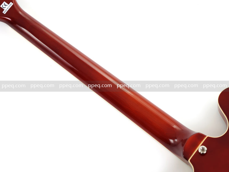 6-String ES-Style Semi-Hollow Body Electric Guitar with Sunburst Gloss Finish (HY-2502)