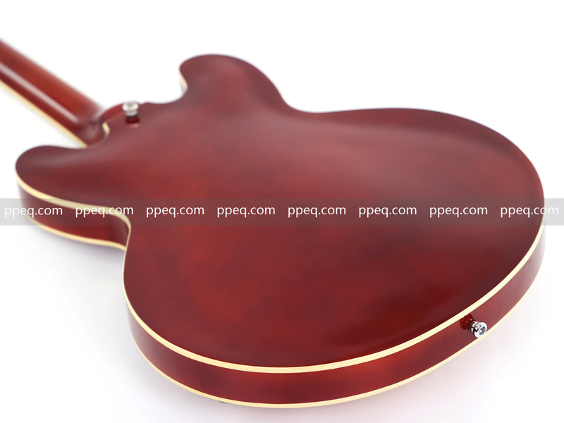 6-String ES-Style Semi-Hollow Body Electric Guitar with Sunburst Gloss Finish (HY-2502)