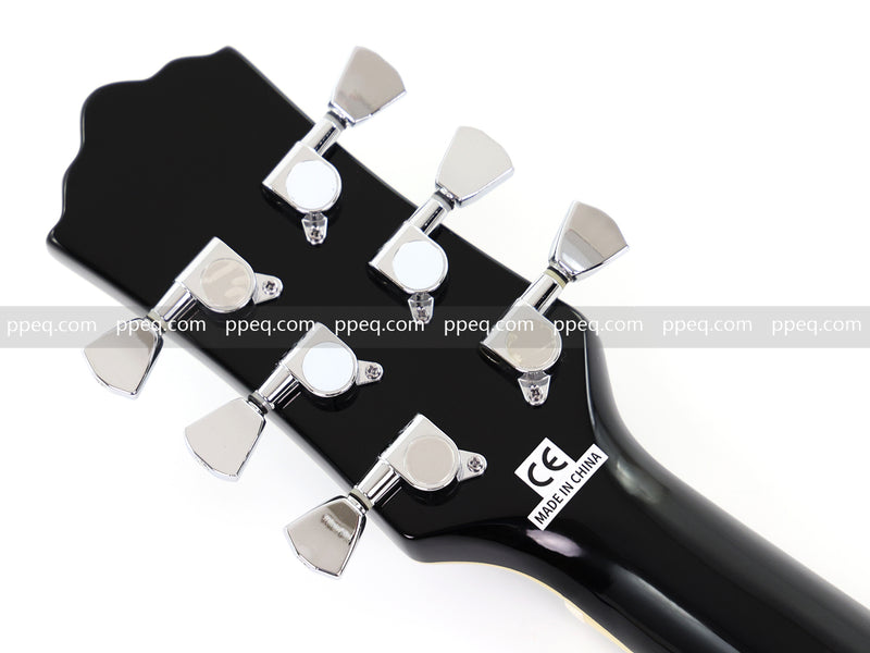 6-String Gloss Finish Electric Guitar with Flamed Maple Veneer Top (HY-2504)