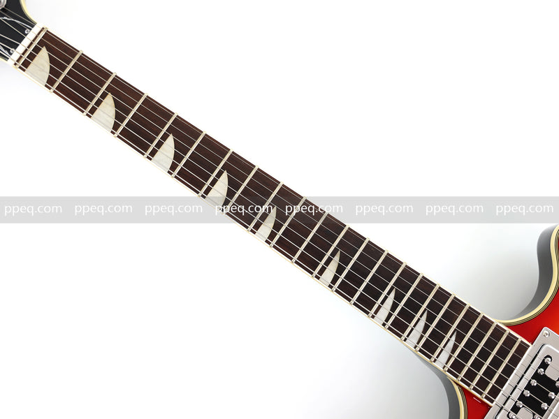 6-String Gloss Finish Electric Guitar with Flamed Maple Veneer Top (HY-2504)