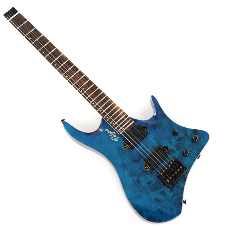 6-String Headless Electric Guitar with Burl Maple Veneer Top (YY-640)