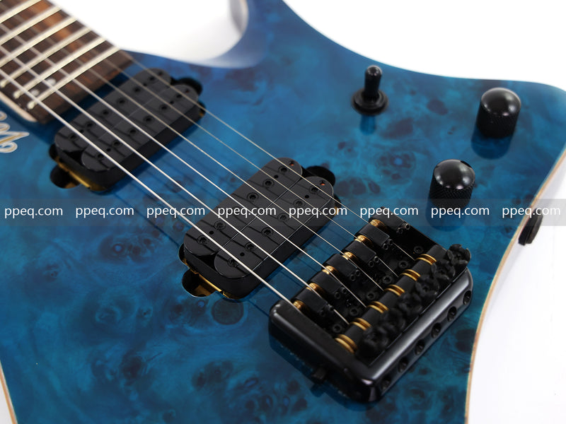 6-String Headless Electric Guitar with Burl Maple Veneer Top (YY-640)