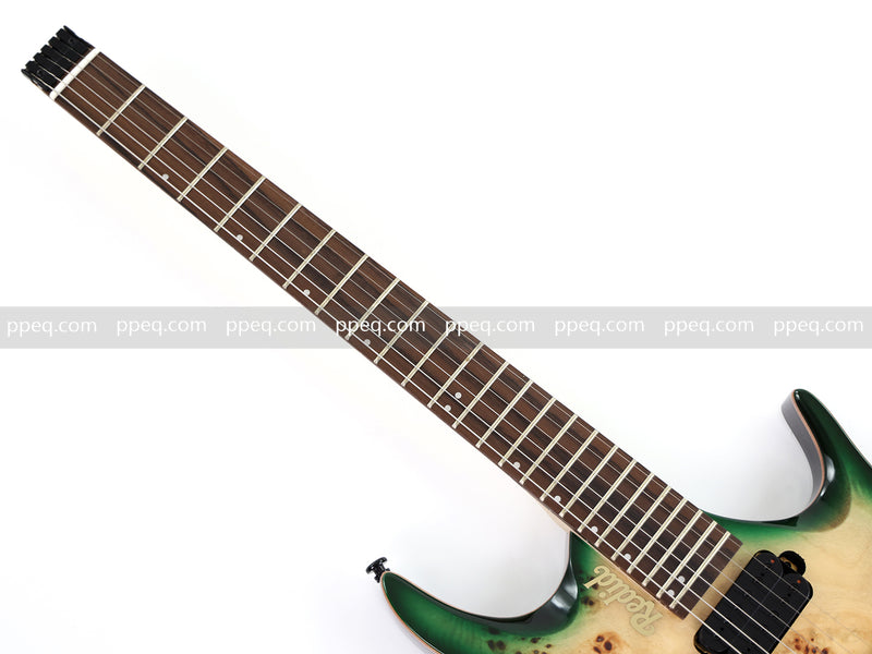 6-String Headless Electric Guitar with Burl Maple Veneer Top (YY-641)