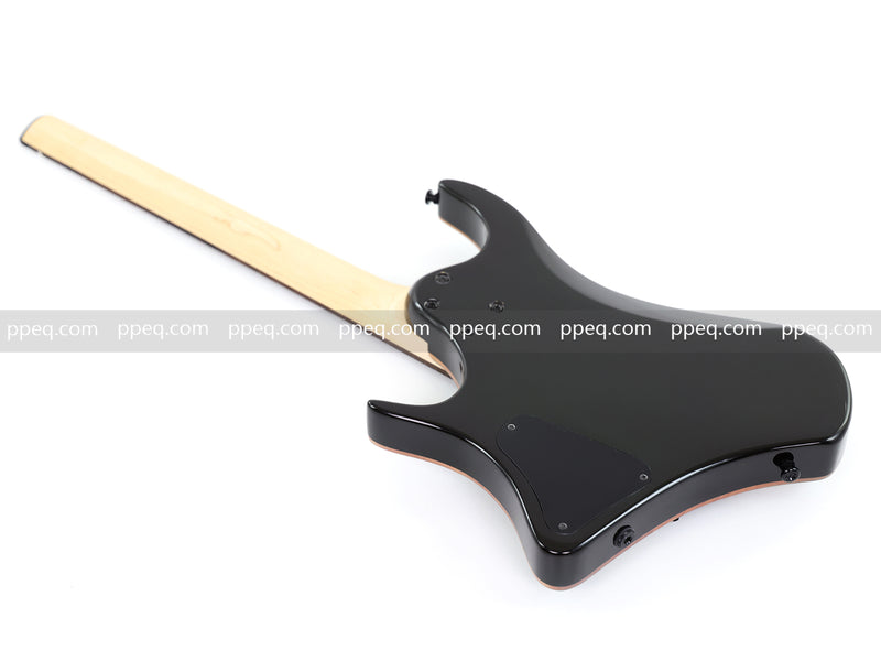 6-String Headless Electric Guitar with Burl Maple Veneer Top (YY-641)