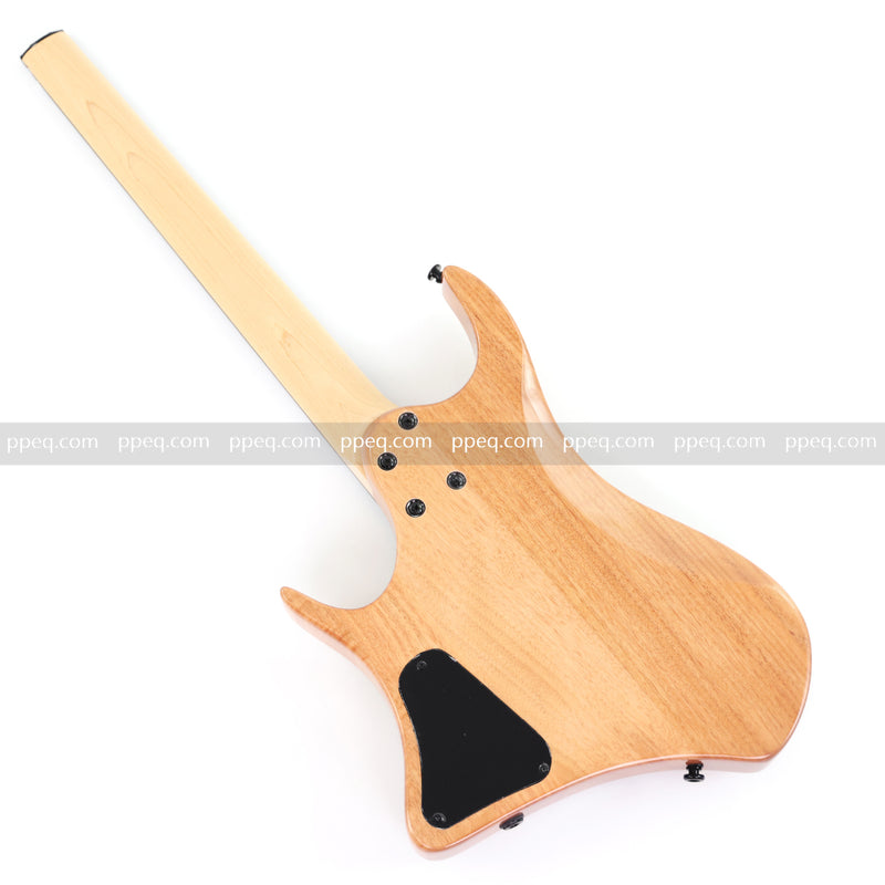 6-String Headless Electric Guitar with Burl Maple Veneer Top (YY-642)