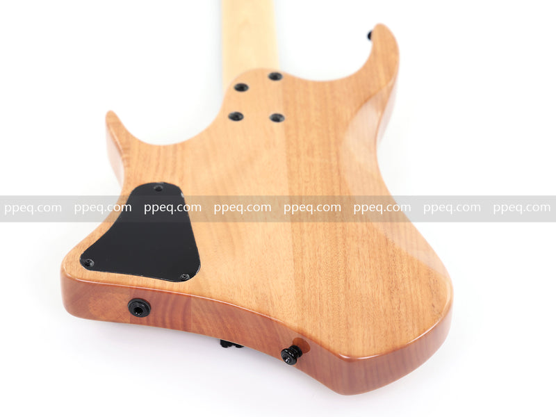 6-String Headless Electric Guitar with Burl Maple Veneer Top (YY-642)