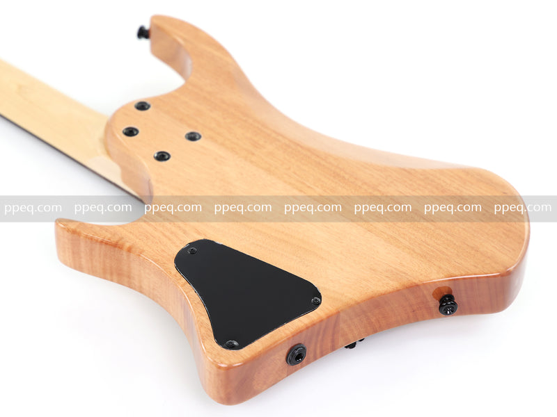 6-String Headless Electric Guitar with Burl Maple Veneer Top (YY-642)