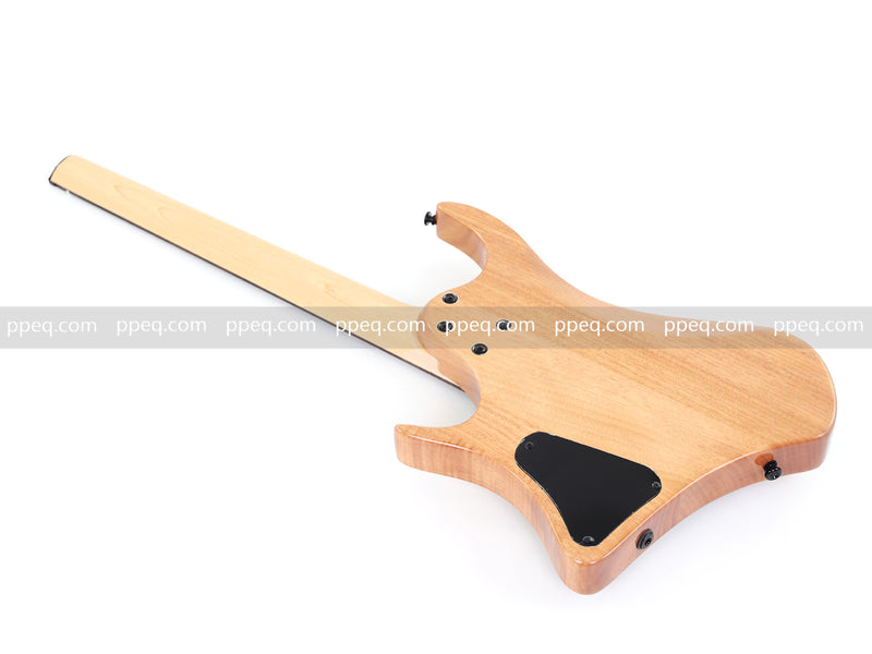 6-String Headless Electric Guitar with Burl Maple Veneer Top (YY-642)