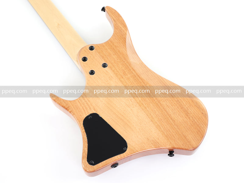 6-String Headless Electric Guitar with Burl Maple Veneer Top (YY-642)