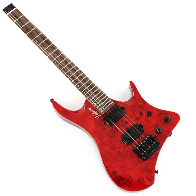 6-String Headless Electric Guitar with Burl Maple Veneer Top (YY-643)