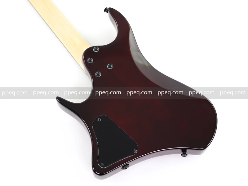 6-String Headless Electric Guitar with Burl Maple Veneer Top (YY-643)