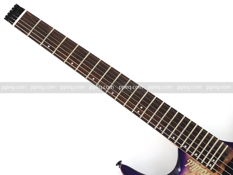 6-String Headless Electric Guitar with Burl Maple Veneer Top (YY-644)