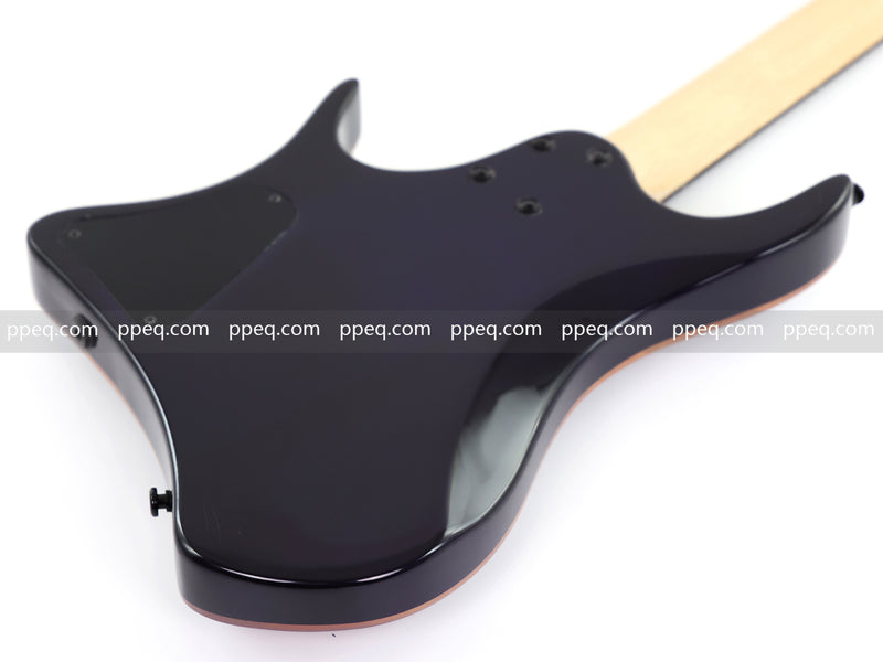 6-String Headless Electric Guitar with Burl Maple Veneer Top (YY-644)