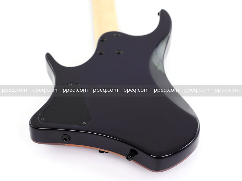 6-String Headless Electric Guitar with Burl Maple Veneer Top (YY-644)