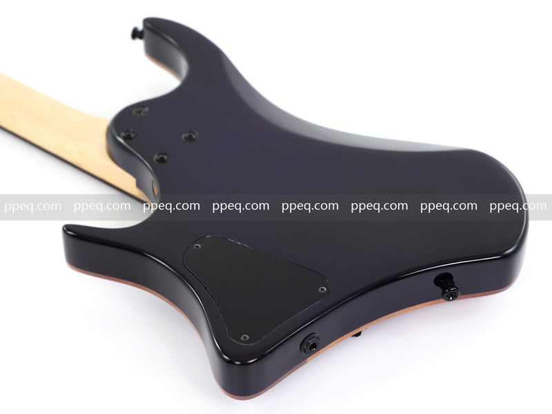 6-String Headless Electric Guitar with Burl Maple Veneer Top (YY-644)