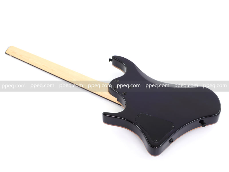 6-String Headless Electric Guitar with Burl Maple Veneer Top (YY-644)