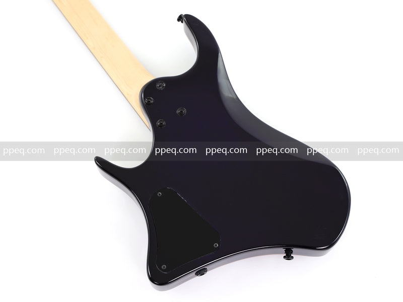 6-String Headless Electric Guitar with Burl Maple Veneer Top (YY-644)