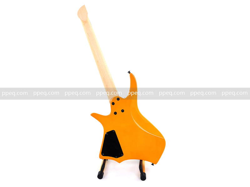 6-String Headless Electric Guitar with Gloss Orange Finish (WT-670)